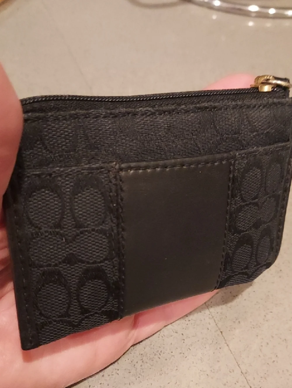 Coach Mini Signature Skinny Coin Purse Keychain Wallet - Picture 2 of 4